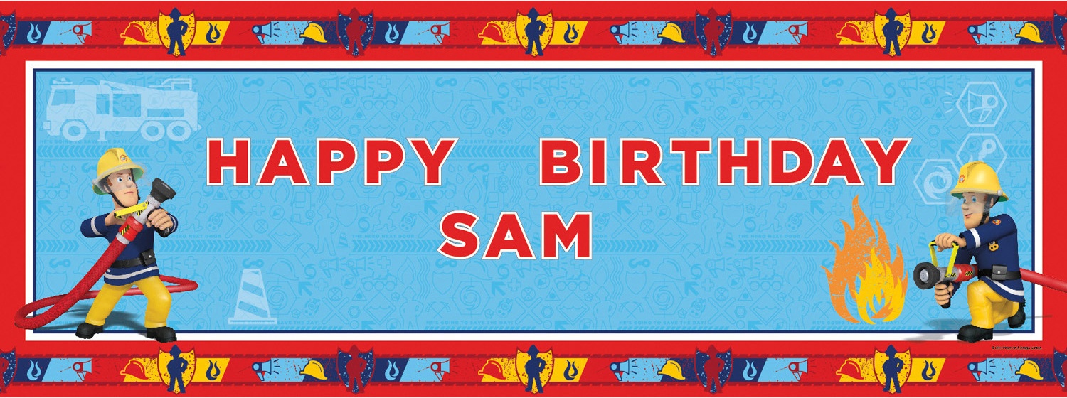 Banner Personalizado Fireman Sam – Bombeiro Sam