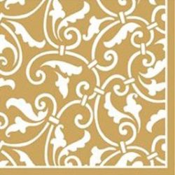 Guardanapos Dourado Ornamental