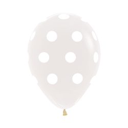Balões Transparentes com Bolinhas Brancas