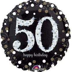 Balão Idade Sparkling Gold Celebration - 50