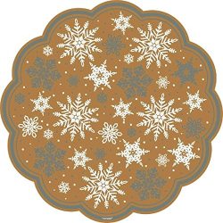 Naperons Flocos de Neve Prateado - Natal